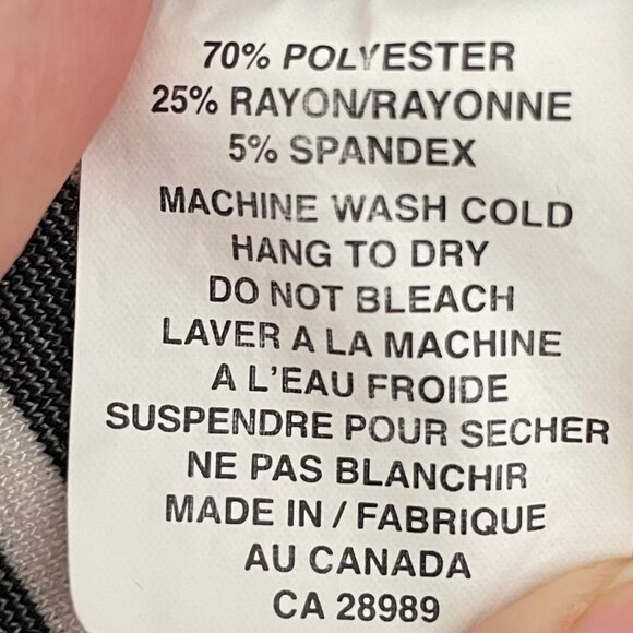 Gilmour Casual Pull On Poly Blend Striped Pencil Mini Skirt Blk Cream Sz S NWOT - Picture 7 of 8